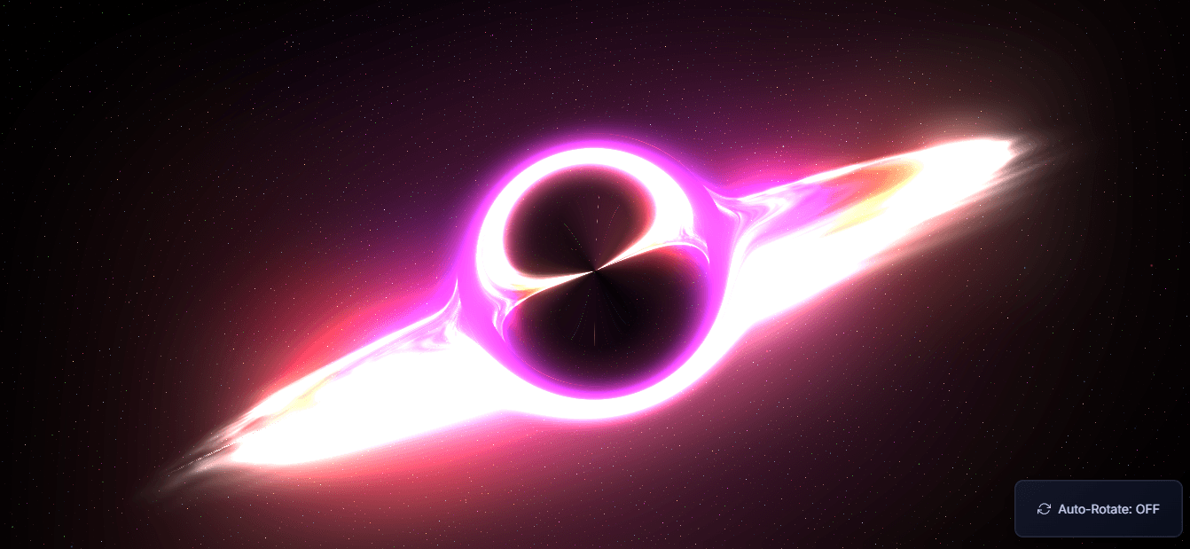 Three.js Black Hole with Shaders