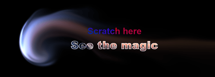 Interactive Scratch-to-Reveal Fluid Canvas with Light/Dark Theme Switcher