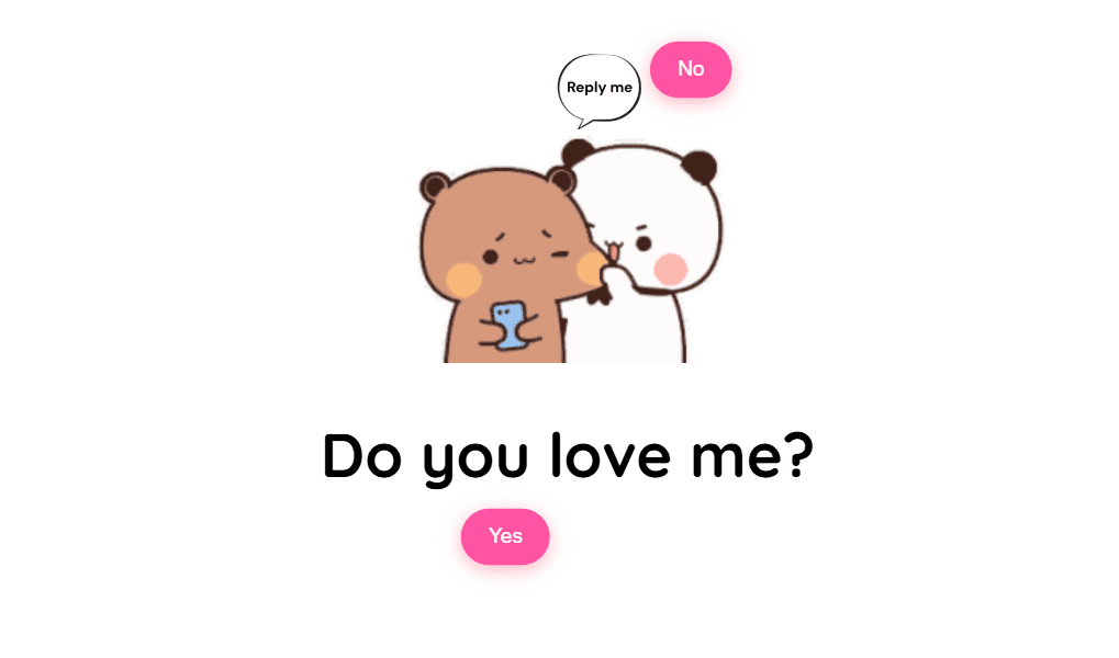 Do You Love Me? – Interactive Valentine Web Animation