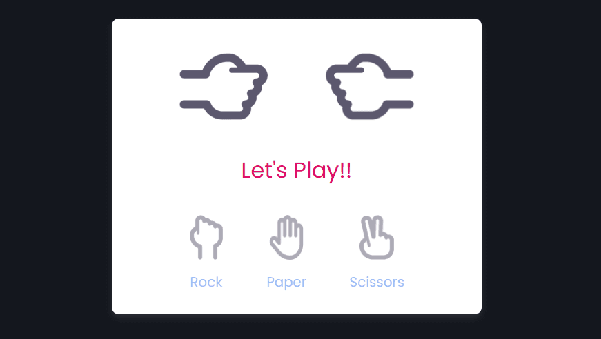 Rock Paper Scissors Game using HTML, CSS & JavaScript