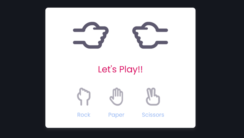Rock Paper Scissors Game using HTML, CSS & JavaScript
