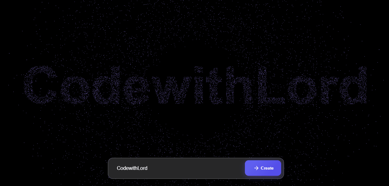 Morphing Particle Sphere – Interactive 3D Text Animation