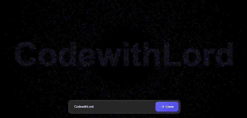 Morphing Particle Sphere – Interactive 3D Text Animation