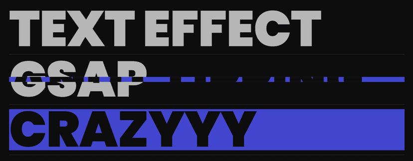 GSAP Text Scroll & Hover Clip Effect – Full Code Explanation