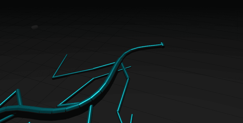 Cylinder Creature AI – Procedural Kinematics & Autonomous Patrol using Three.js (2025)
