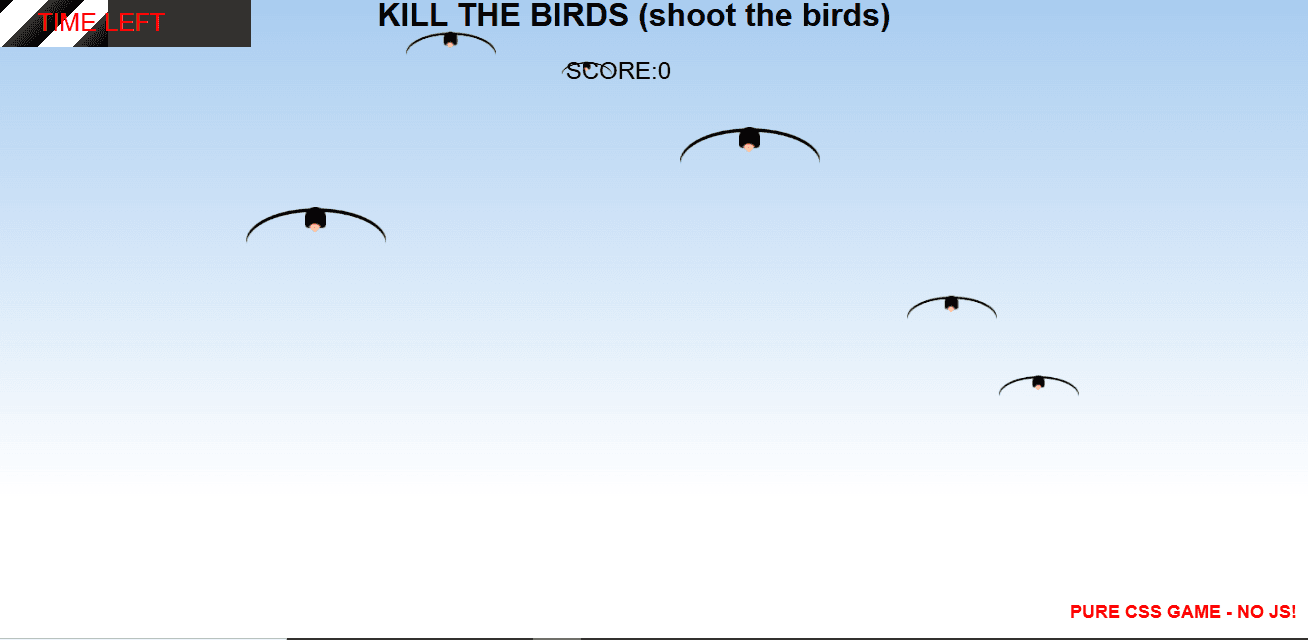 Flying Bird Animation Game Using Pure CSS | No JavaScript Needed