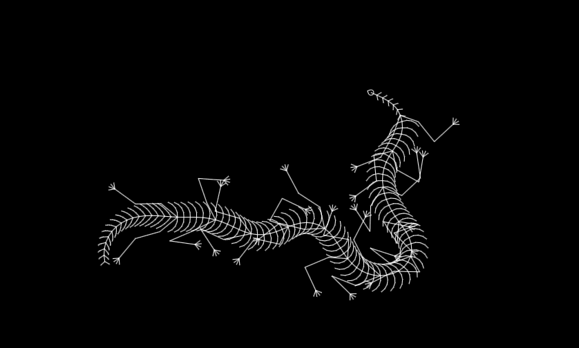 Reptile Interactive Cursor Using HTML5 Canvas & Pure JavaScript | Realistic Creature Movement Animation