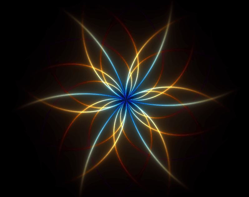 A fully animated WebGL shader effect that renders fiery tendril‑like energy on a full‑screen canvas.