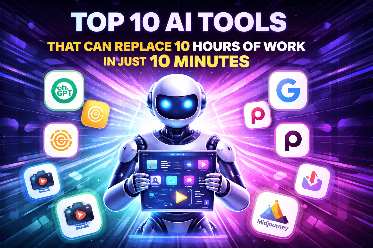 Top 10 AI Tools That Can Replace 10 Hours of Work in Just 10 Minutes (2025 Ultimate Guide)