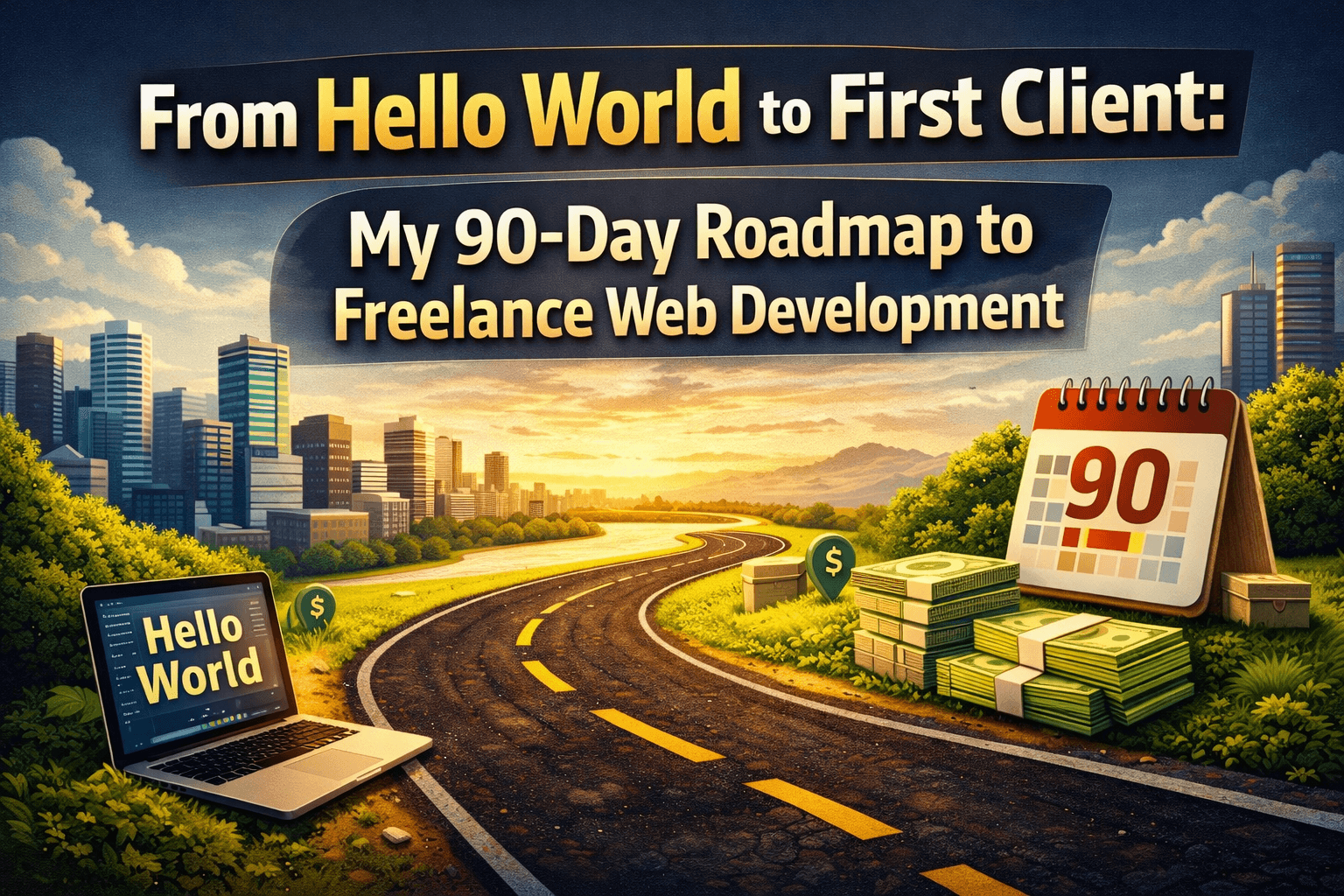 From Hello World to First Client: My 90-Day Roadmap to Freelance Web Development