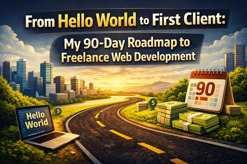 From Hello World to First Client: My 90-Day Roadmap to Freelance Web Development