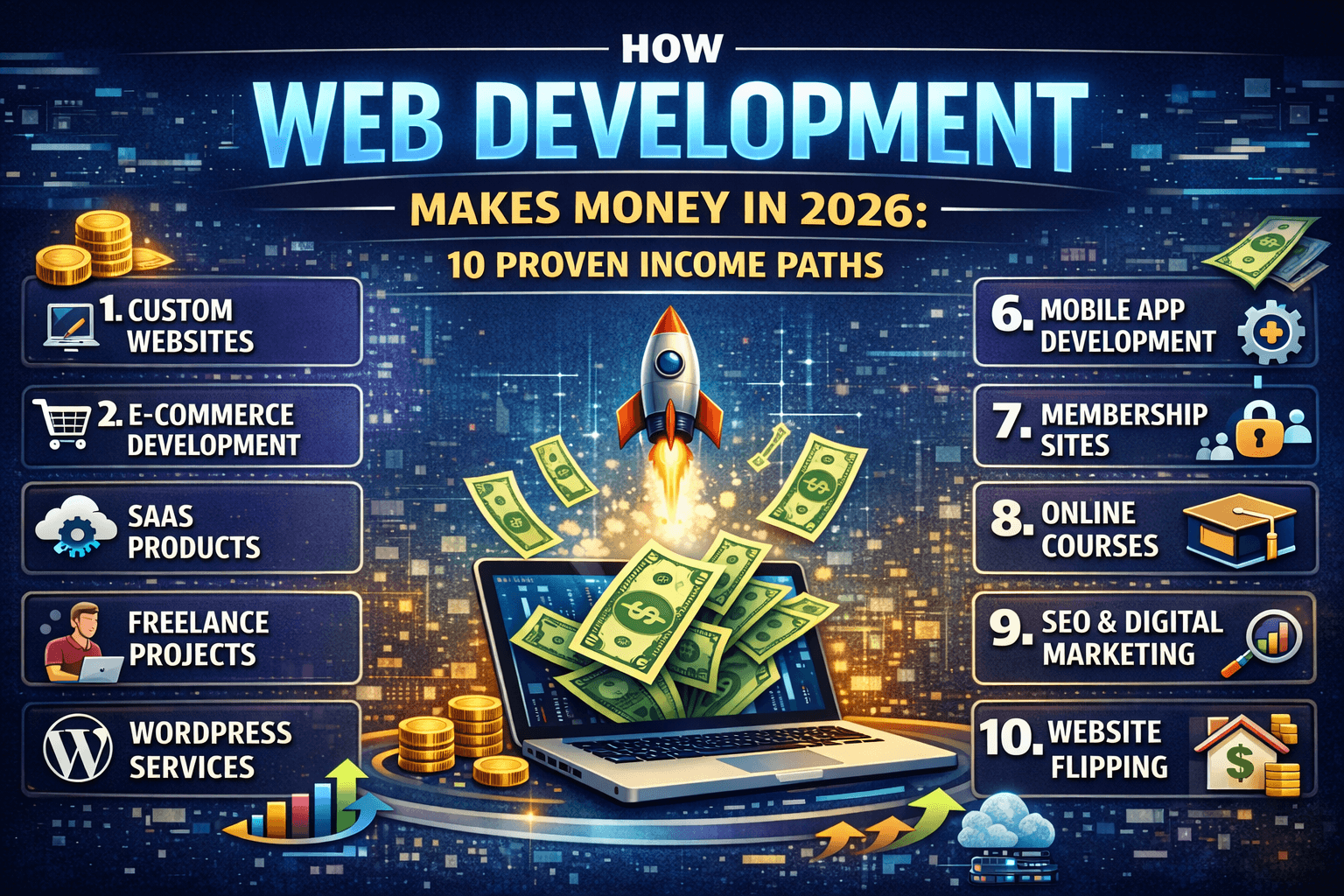 How Web Development Makes Money in 2026: 10 Proven Income Paths