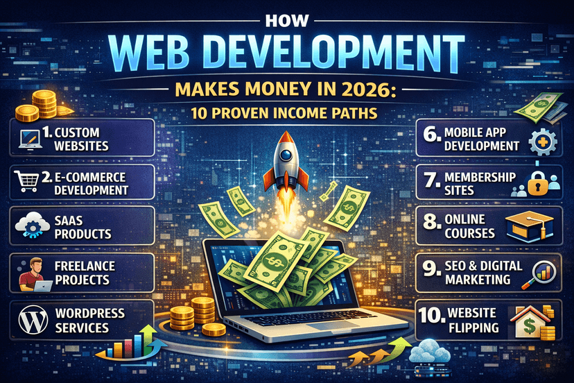 How Web Development Makes Money in 2026: 10 Proven Income Paths