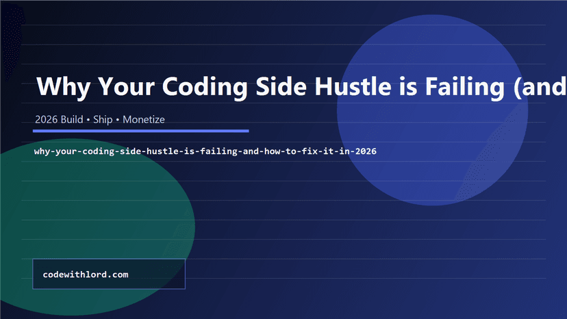 Why Your Coding Side Hustle Is Failing (and How to Fix It in 2026)